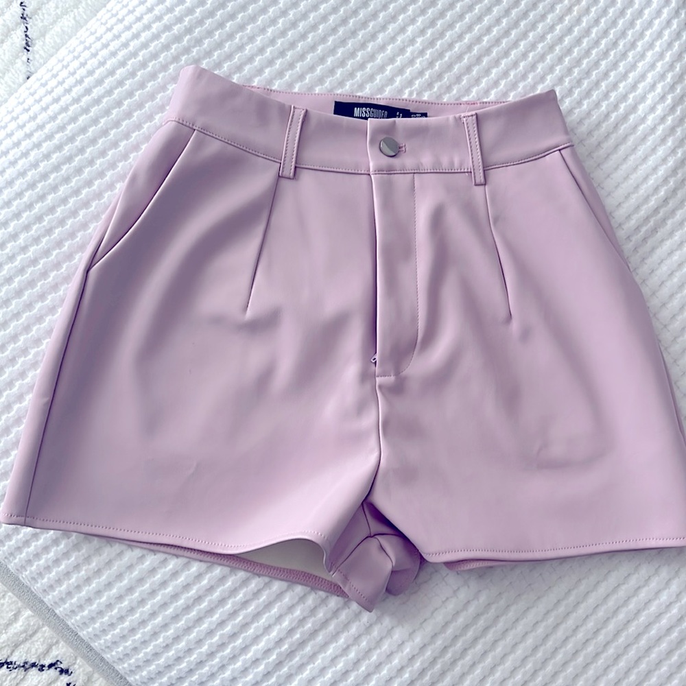 Faux  leather shorts